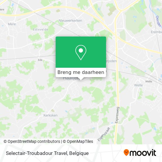 Selectair-Troubadour Travel kaart