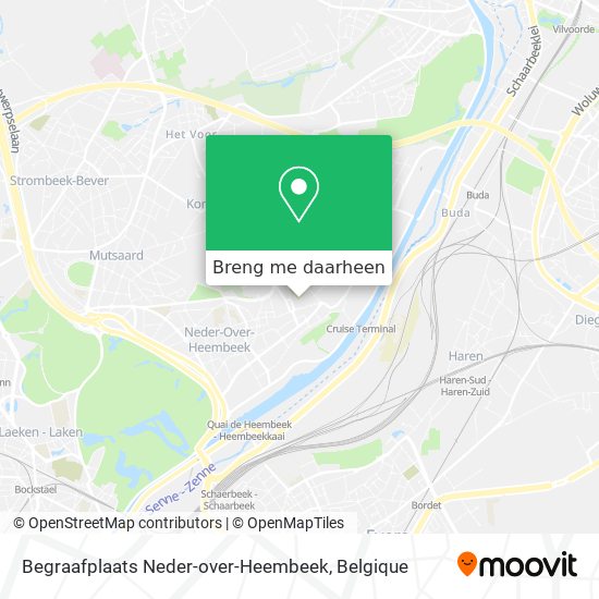 Begraafplaats Neder-over-Heembeek kaart