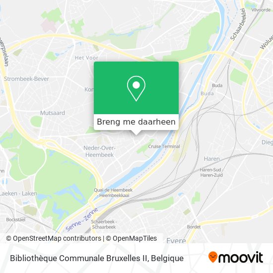Bibliothèque Communale Bruxelles II kaart
