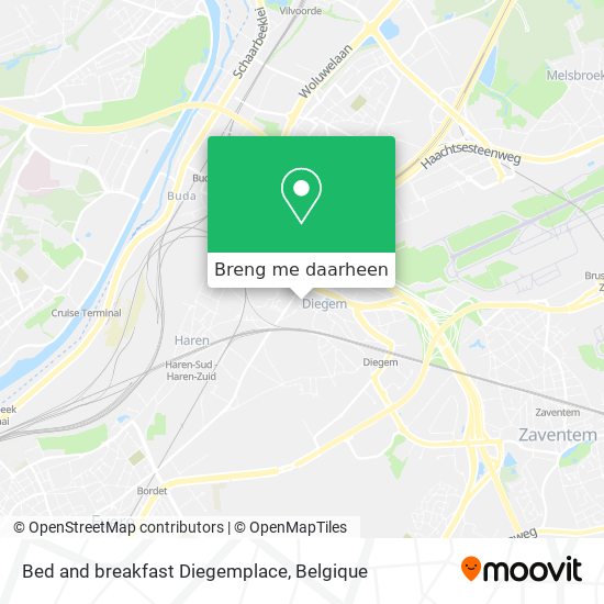Bed and breakfast Diegemplace kaart