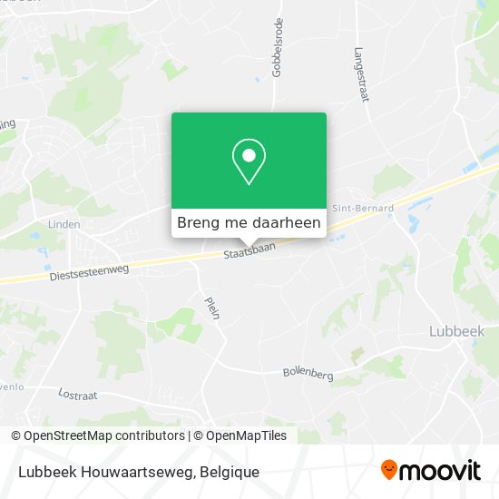 Lubbeek Houwaartseweg kaart