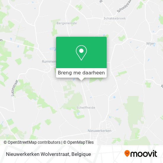 Nieuwerkerken Wolverstraat kaart