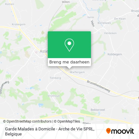 Garde Malades à Domicile - Arche de Vie SPRL kaart