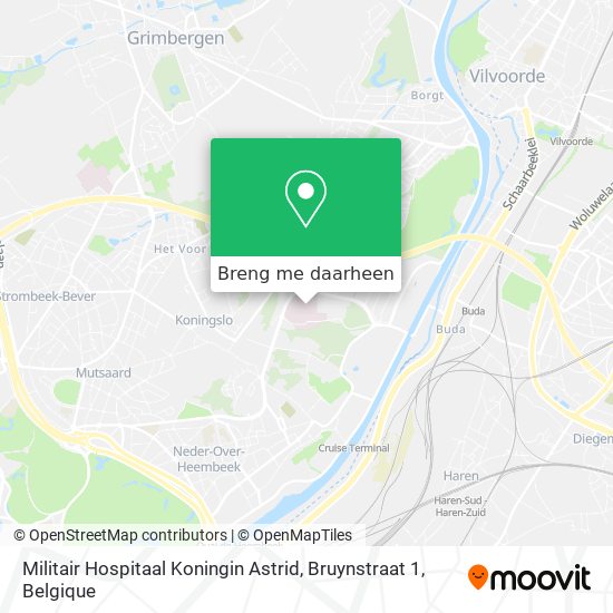 Militair Hospitaal Koningin Astrid, Bruynstraat 1 kaart