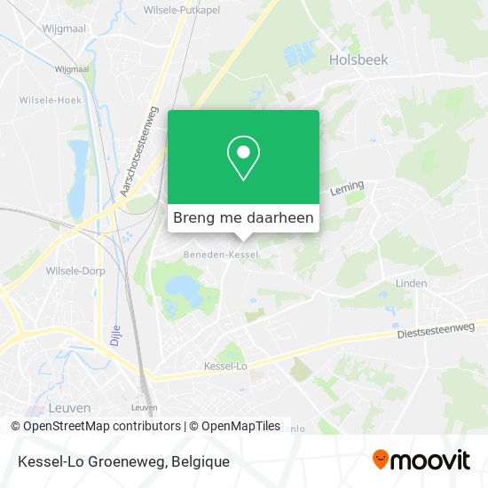 Kessel-Lo Groeneweg kaart