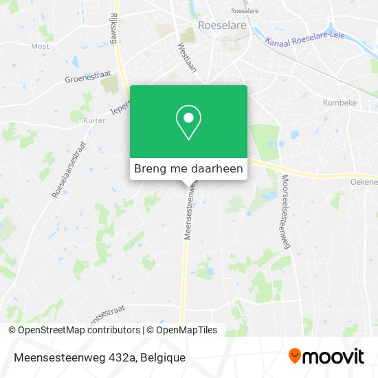 Meensesteenweg 432a kaart