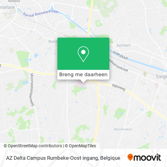 AZ Delta Campus Rumbeke-Oost ingang kaart