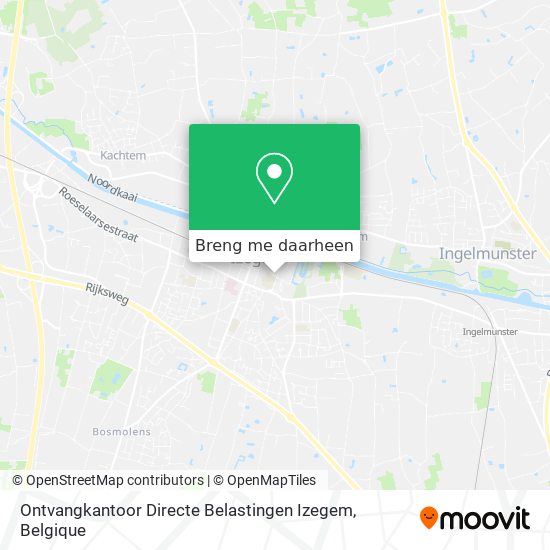 Ontvangkantoor Directe Belastingen Izegem kaart