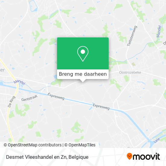 Desmet Vleeshandel en Zn kaart