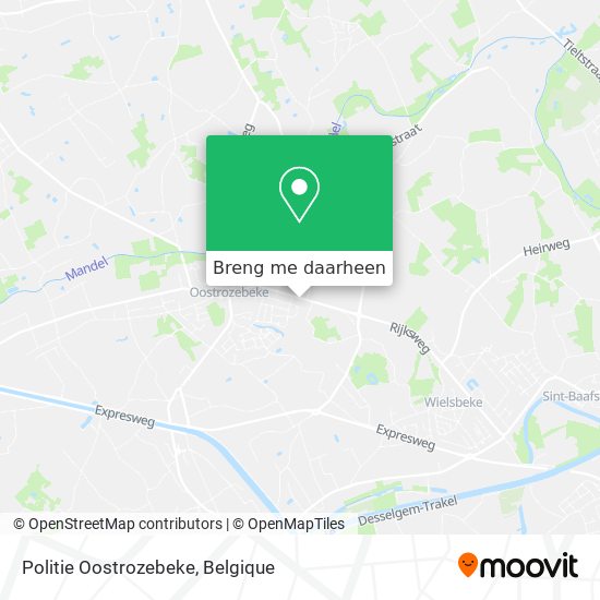 Politie Oostrozebeke kaart