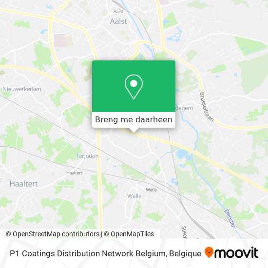 P1 Coatings Distribution Network Belgium kaart
