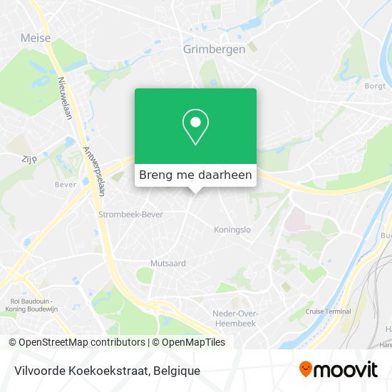 Vilvoorde Koekoekstraat kaart
