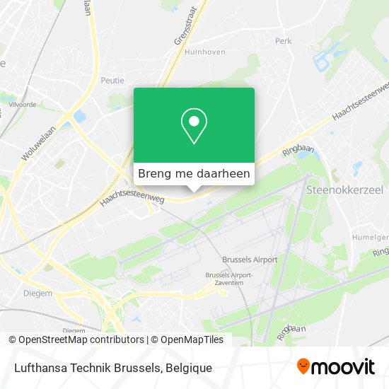 Lufthansa Technik Brussels kaart