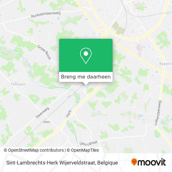 Sint-Lambrechts-Herk Wijerveldstraat kaart