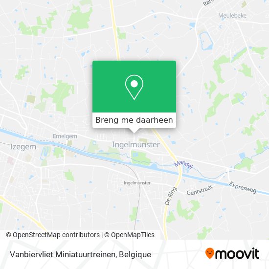 Vanbiervliet Miniatuurtreinen kaart