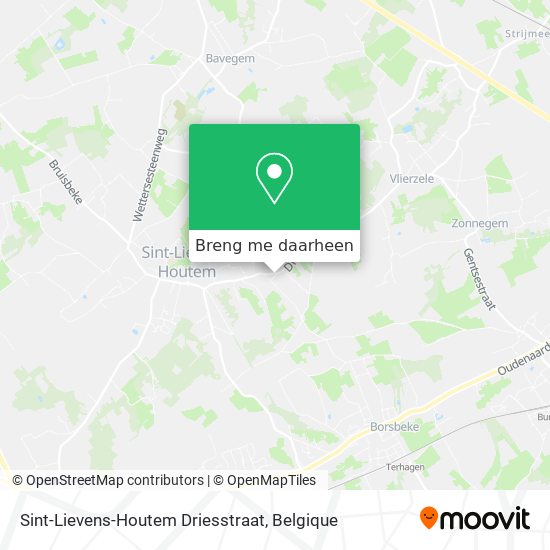 Sint-Lievens-Houtem Driesstraat kaart