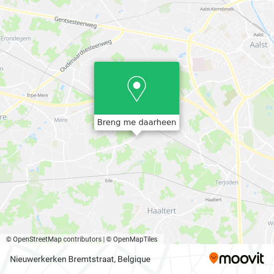 Nieuwerkerken Bremtstraat kaart