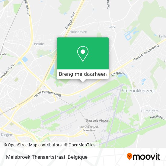 Melsbroek Thenaertstraat kaart