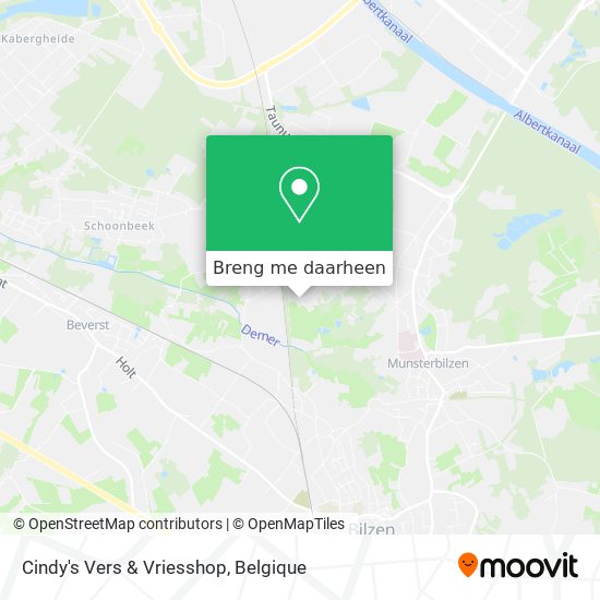 Cindy's Vers & Vriesshop kaart