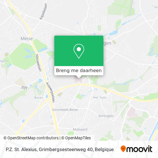 P.Z. St. Alexius, Grimbergsesteenweg 40 kaart