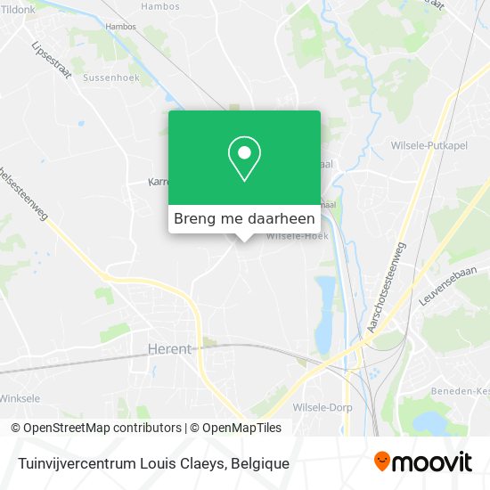 Tuinvijvercentrum Louis Claeys kaart