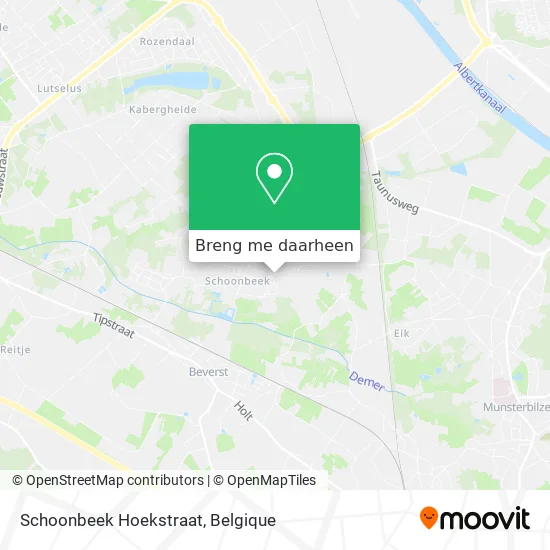 Schoonbeek Hoekstraat kaart