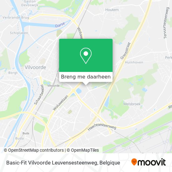 Basic-Fit Vilvoorde Leuvensesteenweg kaart