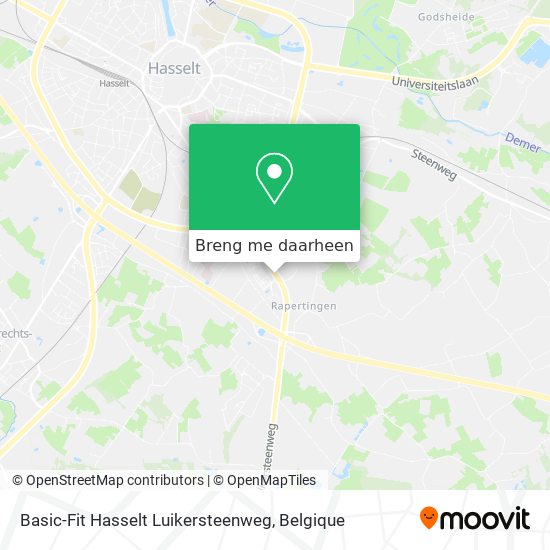 Basic-Fit Hasselt Luikersteenweg kaart