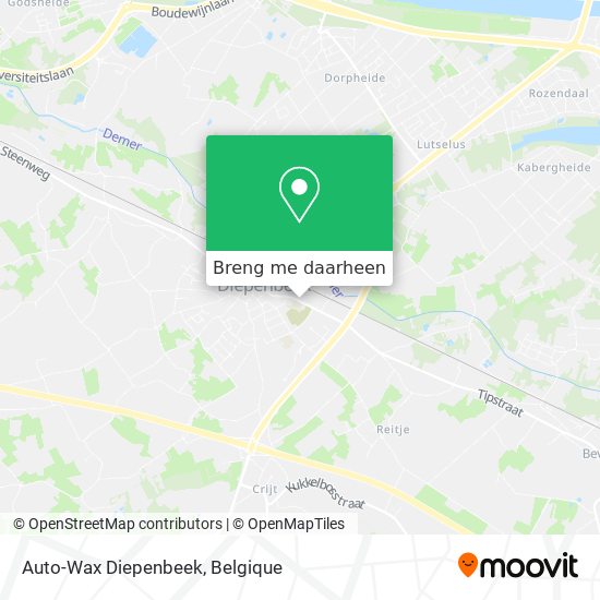 Auto-Wax Diepenbeek kaart