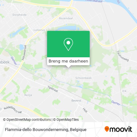 Flammia-dello Bouwonderneming kaart