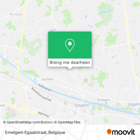 Emelgem Egaalstraat kaart