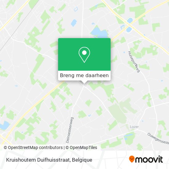 Kruishoutem Duifhuisstraat kaart