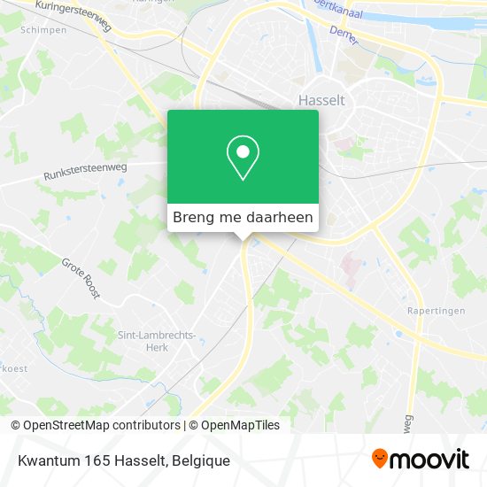 Kwantum 165 Hasselt kaart