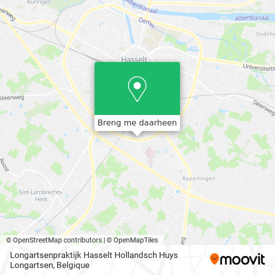 Longartsenpraktijk Hasselt Hollandsch Huys Longartsen kaart