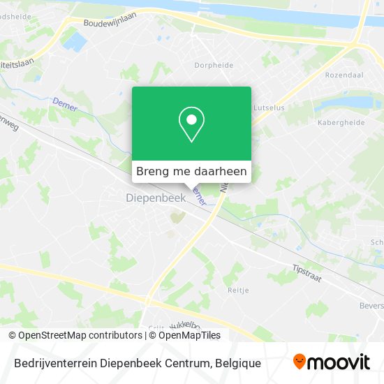 Bedrijventerrein Diepenbeek Centrum kaart