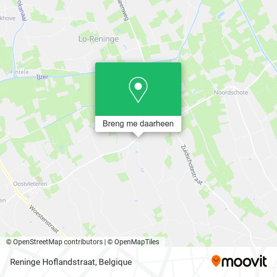 Reninge Hoflandstraat kaart