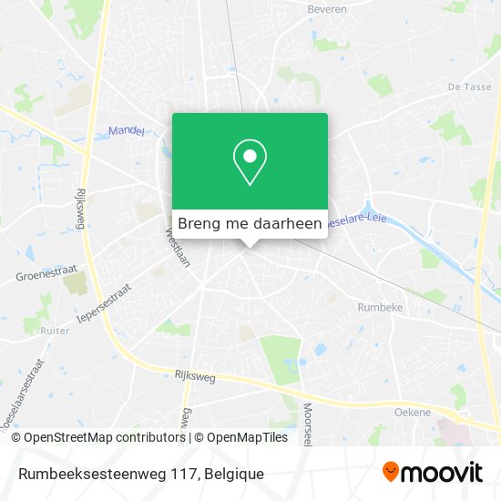 Rumbeeksesteenweg 117 kaart