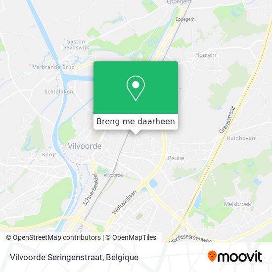 Vilvoorde Seringenstraat kaart