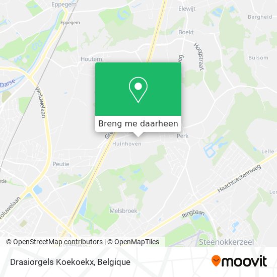 Draaiorgels Koekoekx kaart