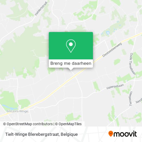 Tielt-Winge Blerebergstraat kaart