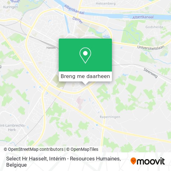 Select Hr Hasselt, Intérim - Resources Humaines kaart