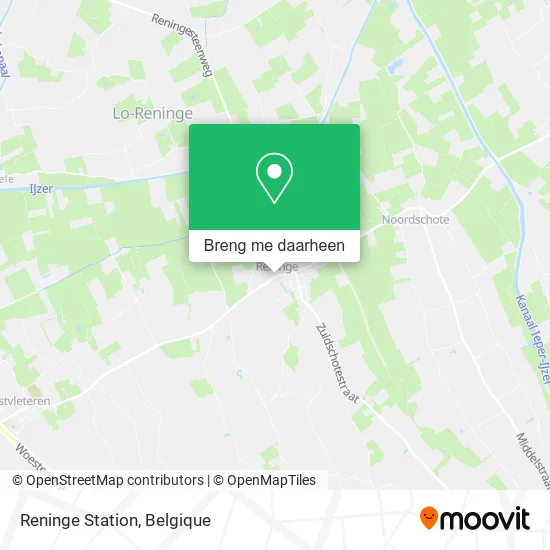 Reninge Station kaart