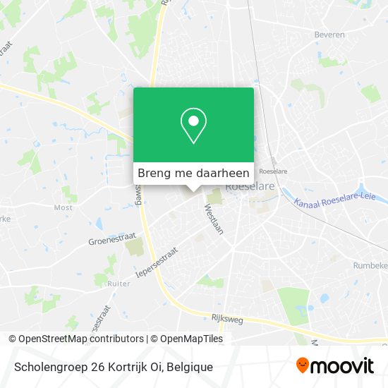 Scholengroep 26 Kortrijk Oi kaart