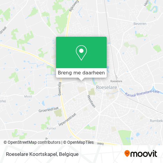 Roeselare Koortskapel kaart