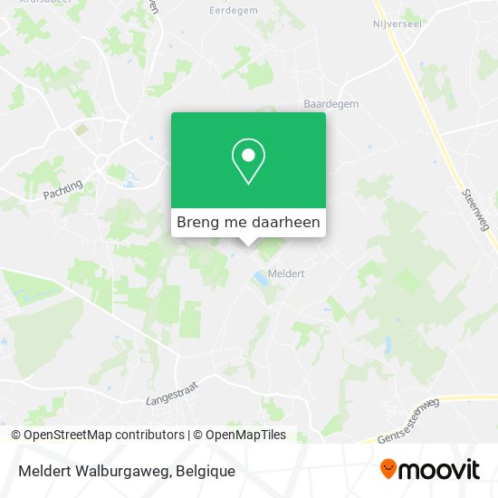 Meldert Walburgaweg kaart