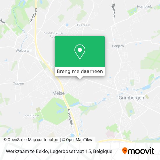 Werkzaam te Eeklo, Legerbosstraat 15 kaart