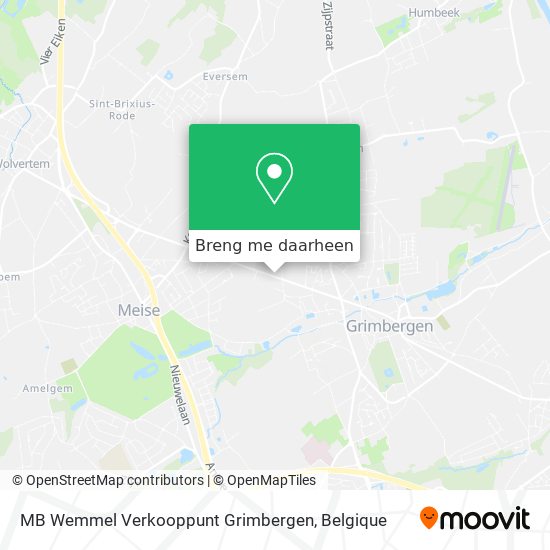 MB Wemmel Verkooppunt Grimbergen kaart
