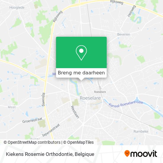 Kiekens Rosemie Orthodontie kaart