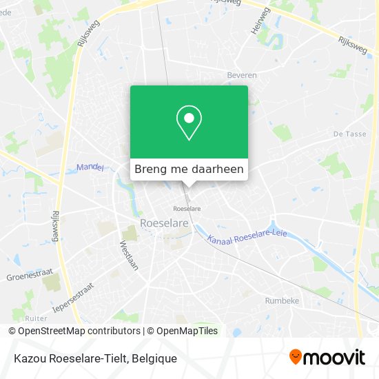 Kazou Roeselare-Tielt kaart