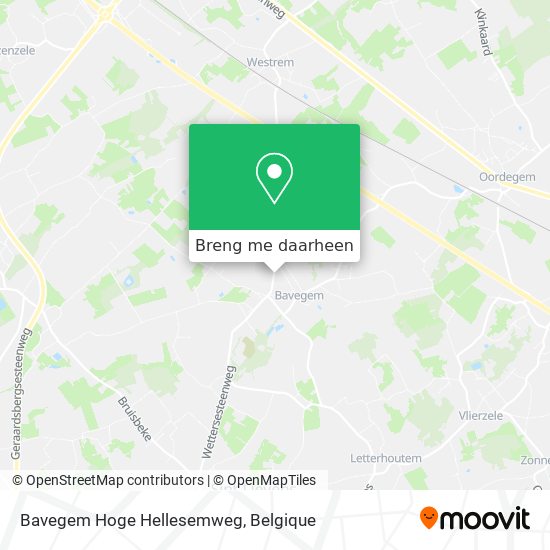 Bavegem Hoge Hellesemweg kaart